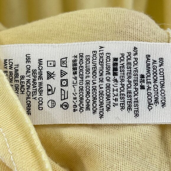 Free People Darling Lemon Cold Shoulder Yellow Babydoll Blouse Tank Top Large - Picture 12 of 12